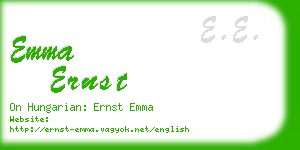 emma ernst business card